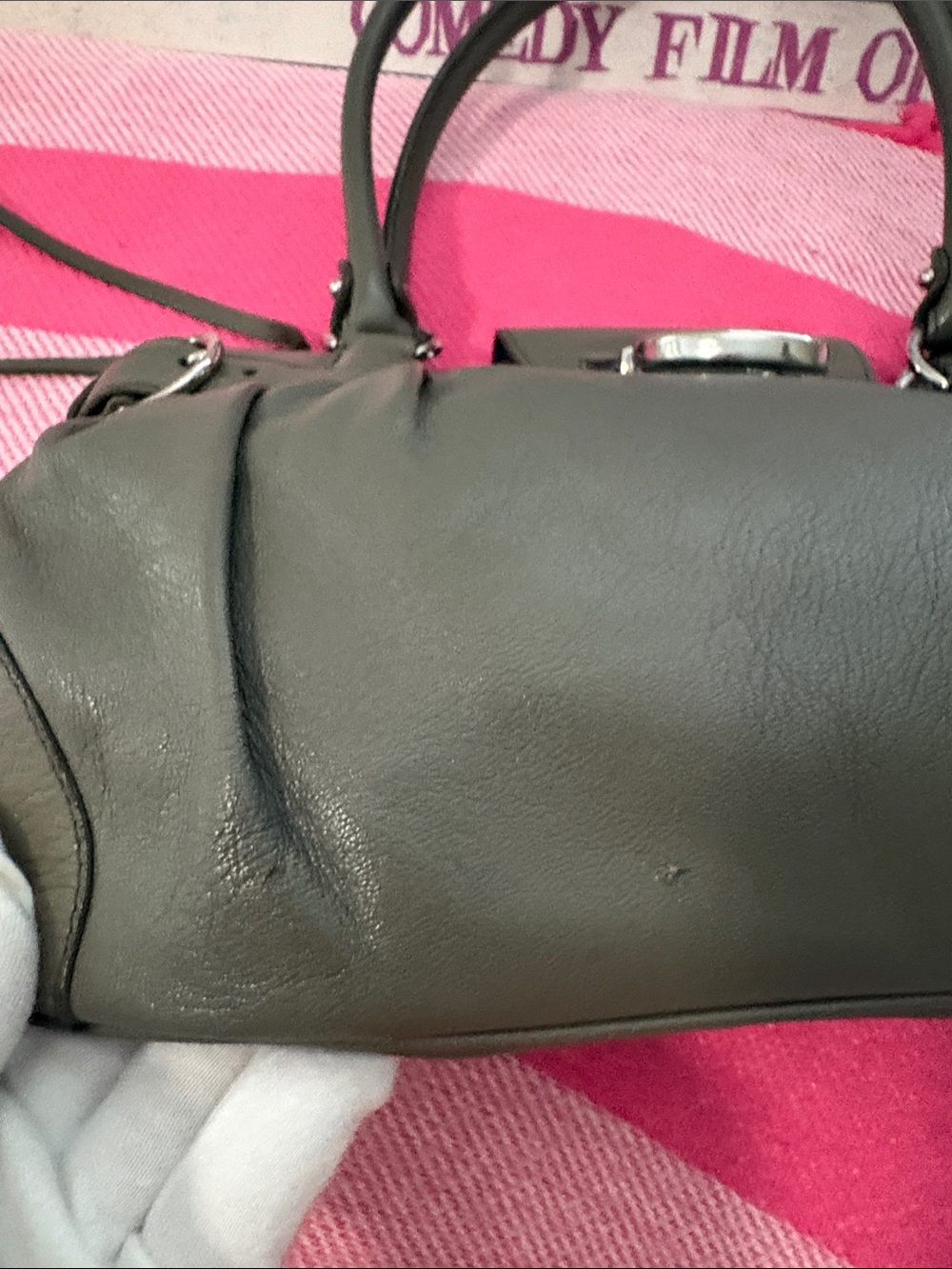 Salvatore Ferragamo Marissa Gsncini Leather Satchel Handbag - Picture 6 of 12